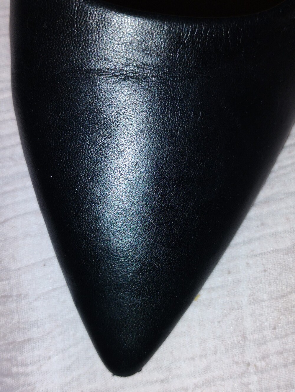 Sam Edelman Black Leather Pointed Toe Slingback Heels - Picture 9 of 14